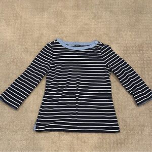 Nautica Navy and White Striped Shirt